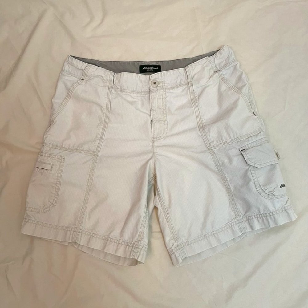 💙 Eddie Bauer Khaki Cargo Shorts Size 10